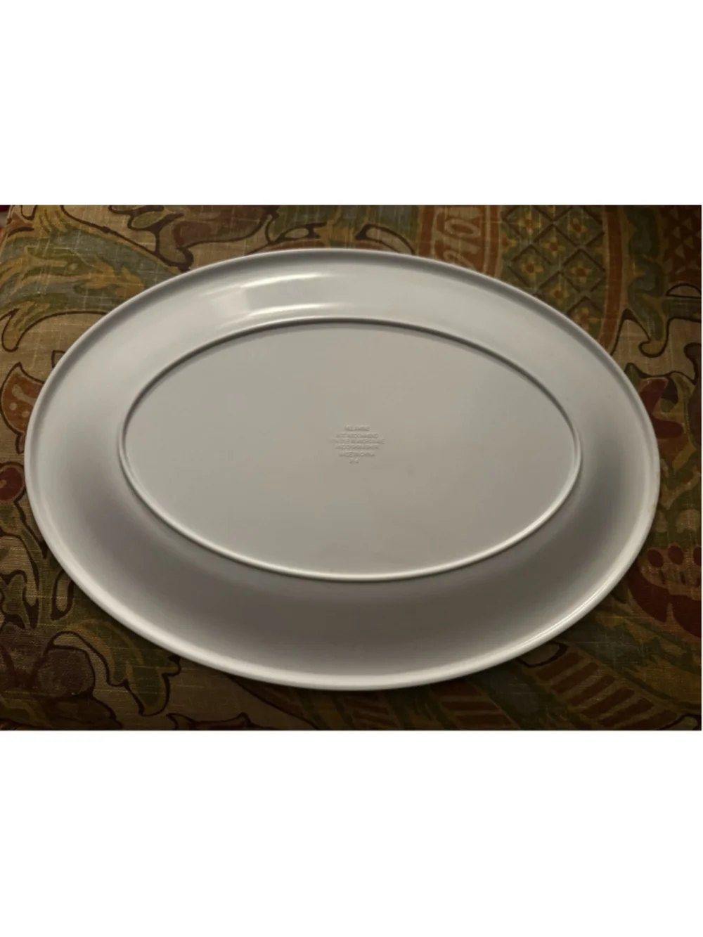 Snowman Melamine Serving Platter 13.75” x 9.75” Oval Winter Christmas Holiday